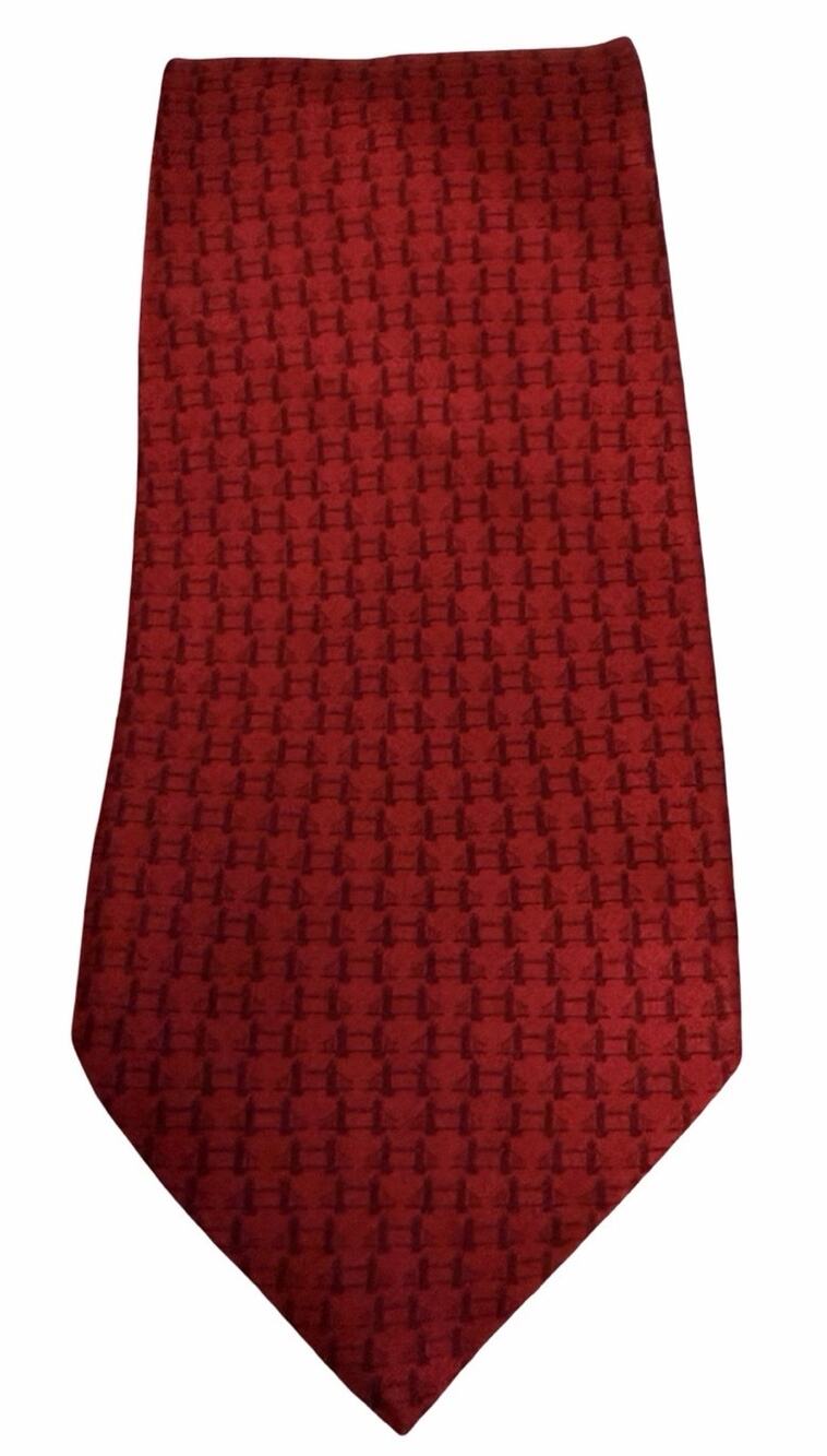 Dunhill Italian Red Silk Tie 3.5”